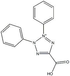 5-Carboxy-2,3-diphenyl-2H-tetrazol-3-ium Struktur