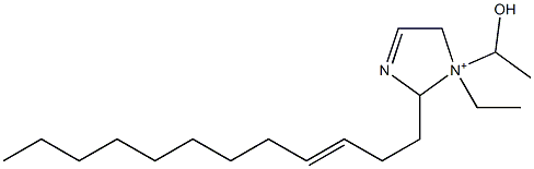 2-(3-Dodecenyl)-1-ethyl-1-(1-hydroxyethyl)-3-imidazoline-1-ium Struktur