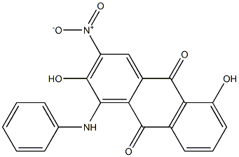 1-Anilino-2,5-dihydroxy-3-nitroanthraquinone Struktur