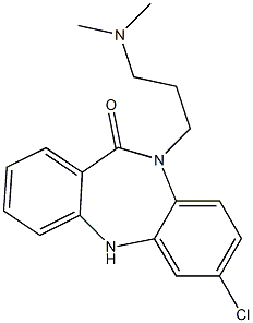 10,11-Dihydro-7-chloro-10-[3-(dimethylamino)propyl]-5H-dibenzo[b,e][1,4]diazepin-11-one Struktur