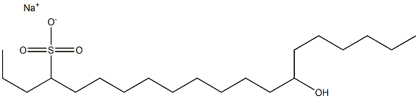 14-Hydroxyicosane-4-sulfonic acid sodium salt Struktur