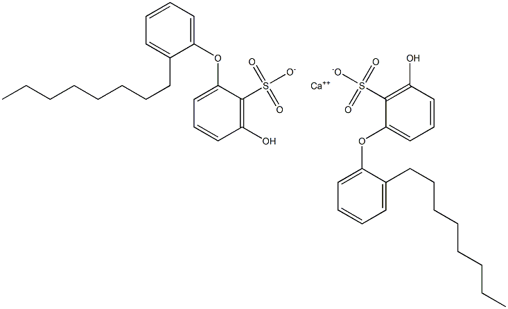 Bis(3-hydroxy-2'-octyl[oxybisbenzene]-2-sulfonic acid)calcium salt Struktur