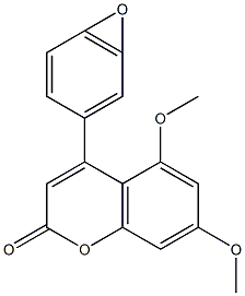 4-(7-Oxabicyclo[4.1.0]hepta-2,4,6(1)-trien-3-yl)-5,7-dimethoxycoumarin Struktur