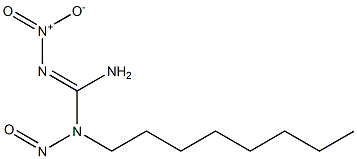 2-Nitro-1-nitroso-1-octylguanidine Struktur