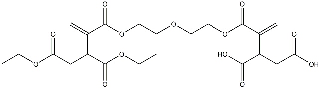 3,3'-[Oxybisethylenebis(oxycarbonyl)]bis(3-butene-1,2-dicarboxylic acid diethyl) ester Struktur