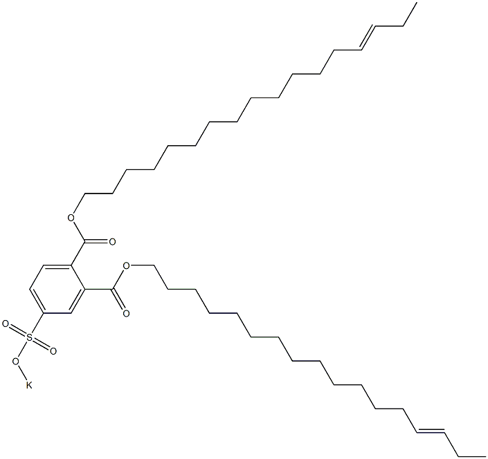 4-(Potassiosulfo)phthalic acid di(14-heptadecenyl) ester Struktur