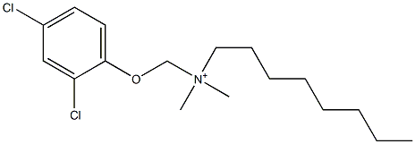 N-[(2,4-Dichlorophenoxy)methyl]-N,N-dimethyl-1-octanaminium Struktur