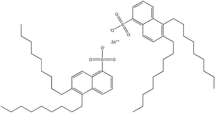 Bis(5,6-dinonyl-1-naphthalenesulfonic acid)zinc salt Struktur