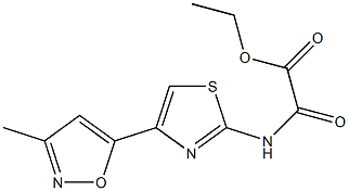 N-[4-[3-Methyl-5-isoxazolyl]-2-thiazolyl]oxamidic acid ethyl ester Struktur