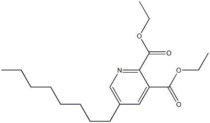 5-Octylpyridine-2,3-dicarboxylic acid diethyl ester Struktur