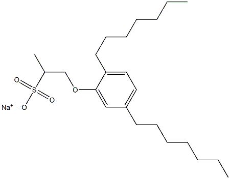 1-(2,5-Diheptylphenoxy)propane-2-sulfonic acid sodium salt Struktur