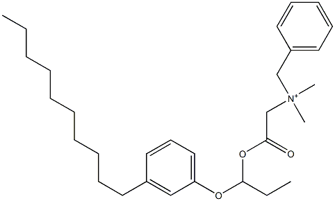 N,N-Dimethyl-N-benzyl-N-[[[1-(3-decylphenyloxy)propyl]oxycarbonyl]methyl]aminium Struktur