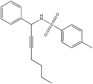 N-(1-Phenyl-2-heptynyl)-p-toluenesulfonamide Struktur