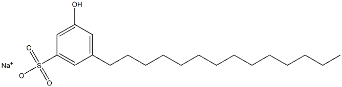 3-Hydroxy-5-tetradecylbenzenesulfonic acid sodium salt Struktur