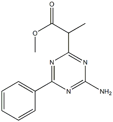 4-Amino-6-phenyl-1,3,5-triazine-2-(propionic acid methyl) ester Struktur