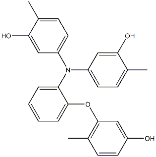 N,N-Bis(3-hydroxy-4-methylphenyl)-2-(3-hydroxy-6-methylphenoxy)benzenamine Struktur