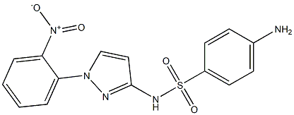 N-[1-(2-Nitrophenyl)-1H-pyrazol-3-yl]-4-aminobenzenesulfonamide Struktur