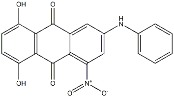 2-Anilino-5,8-dihydroxy-4-nitroanthraquinone Struktur