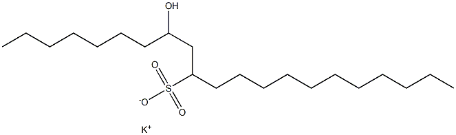 8-Hydroxyhenicosane-10-sulfonic acid potassium salt Struktur