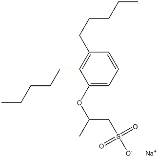 2-(2,3-Dipentylphenoxy)propane-1-sulfonic acid sodium salt Struktur