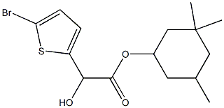 2-(5-Bromo-2-thienyl)glycolic acid 3,3,5-trimethylcyclohexyl ester Struktur