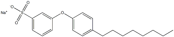 3-(4-Octylphenoxy)benzenesulfonic acid sodium salt Struktur