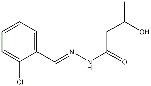 N'-(2-Chlorobenzylidene)-3-hydroxybutanoic acid hydrazide Struktur