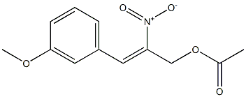 Acetic acid 2-nitro-3-[3-methoxyphenyl]-2-propenyl ester Struktur