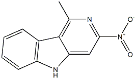 1-Methyl-3-nitro-5H-pyrido[4,3-b]indole Struktur