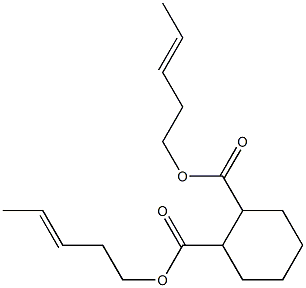 1,2-Cyclohexanedicarboxylic acid bis(3-pentenyl) ester Struktur