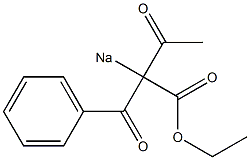 2-Benzoyl-2-sodio-3-oxobutyric acid ethyl ester Struktur