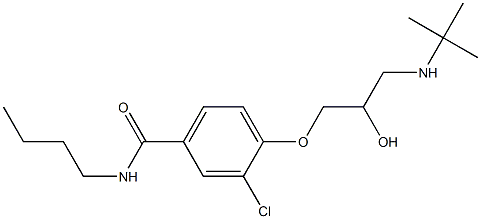 1-[4-[Butylcarbamoyl]-2-chlorophenoxy]-3-[tert-butylamino]-2-propanol Struktur