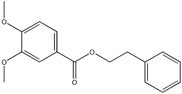 3,4-Dimethoxybenzoic acid [2-phenylethyl] ester Struktur