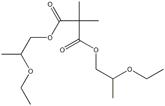 Dimethylmalonic acid bis(2-ethoxypropyl) ester Struktur