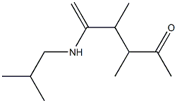 3,4-Dimethyl-2-[isobutylamino]-1-hexen-5-one Struktur