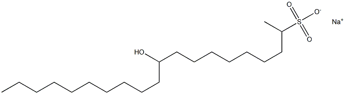 10-Hydroxyicosane-2-sulfonic acid sodium salt Struktur