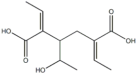 Bis[(E)-2-butenoic acid]1-(1-hydroxyethyl)-1,2-ethanediyl ester Struktur