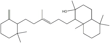 1-[4-Methyl-6-(2,2-dimethyl-6-methylenecyclohexyl)-3-hexenyl]-decahydro-2,5,5,8a-tetramethyl-2-naphthol Struktur