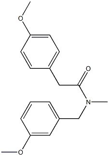 N-Methyl-N-(3-methoxybenzyl)-2-(4-methoxyphenyl)acetamide Struktur