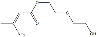 (Z)-3-Amino-2-butenoic acid 2-(2-hydroxyethylthio)ethyl ester Struktur