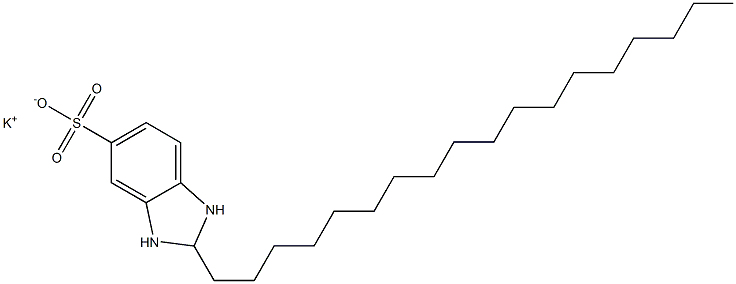 2,3-Dihydro-2-octadecyl-1H-benzimidazole-5-sulfonic acid potassium salt Struktur