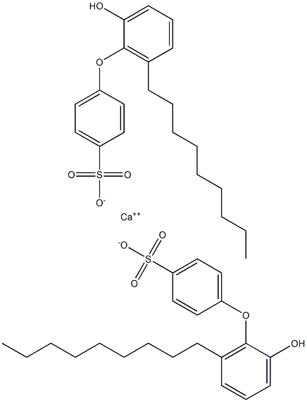 Bis(2'-hydroxy-6'-nonyl[oxybisbenzene]-4-sulfonic acid)calcium salt Struktur