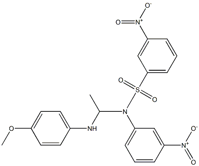 N-[1-[(4-Methoxyphenyl)amino]ethyl]-N-(3-nitrophenyl)-3-nitrobenzenesulfonamide Struktur