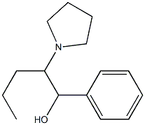 1-Phenyl-2-(pyrrolidin-1-yl)pentan-1-ol Struktur