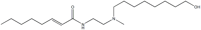 N-[2-[N-(8-Hydroxyoctyl)-N-methylamino]ethyl]-2-octenamide Struktur