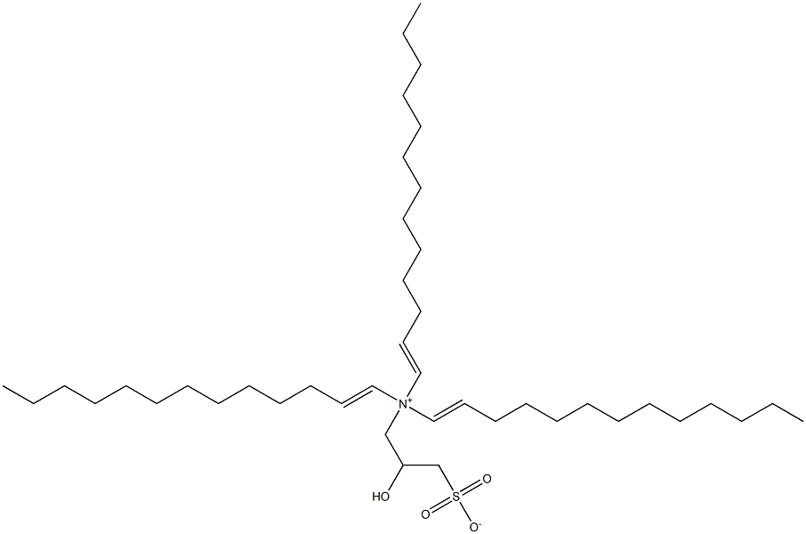 N,N-Di(1-tridecenyl)-N-(2-hydroxy-3-sulfonatopropyl)-1-tridecen-1-aminium Struktur