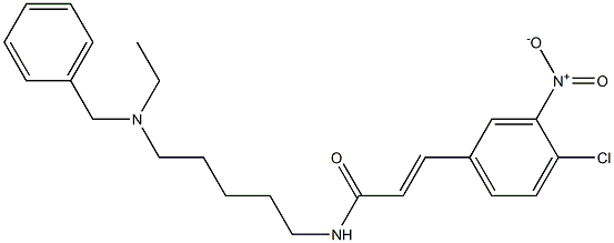 N-[5-(Ethylbenzylamino)pentyl]-3-(3-nitro-4-chlorophenyl)acrylamide Struktur