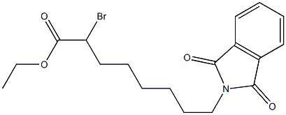 2-Bromo-8-[(1,3-dihydro-1,3-dioxo-2H-isoindol)-2-yl]octanoic acid ethyl ester Struktur