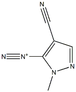 2-Methyl-4-cyano-2H-pyrazole-3-diazonium Struktur