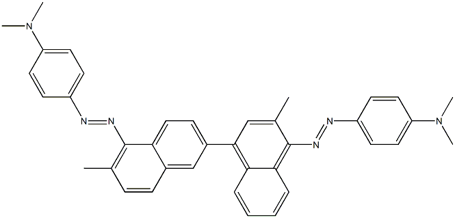 4,4'-Bis(4-dimethylaminophenylazo)-3,3'-dimethyl-1,7'-binaphthalene Struktur